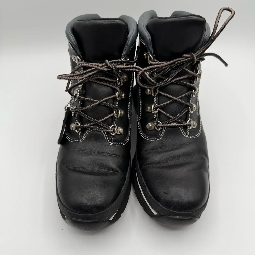Timberland Womens Size 9 Lace Up Ankle Hiking Boots Black/Navy Waterproof